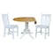 International Concepts 42 in. Dual Drop Leaf Table with 2 Slat Back Dining Chairs - 3 Piece Dining Set K02-42DP-C08-61P - alternate 4